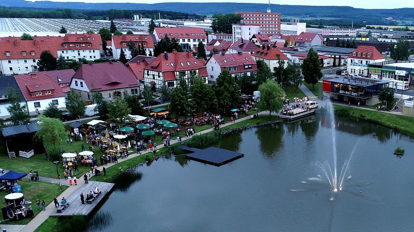 So schön wie vor zwei Jahren zum Leinefelder Stadtjubiläum soll es auch im Juni wieder am Märtensteich und auf dem Zentralen Platz werden. (Foto: Dirk Fürstenberg )