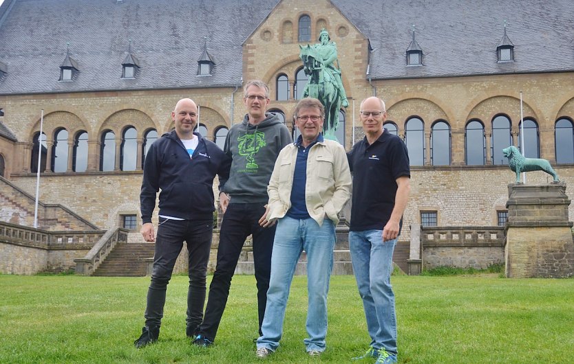 Bereiten das Mordsharz-Festival vor: Christian Dolle, Christoph Lampert, Roland Lange, Andreas Sack (Foto: Jana Theuring )