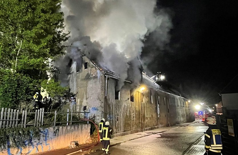 Brand in Helbra (Foto: Polizei Mansfeld-Südharz)