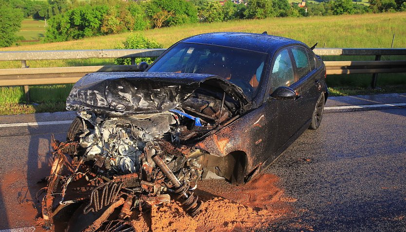 Ende einer wilden Jagd über die A 38 (Foto: S.Dietzel)