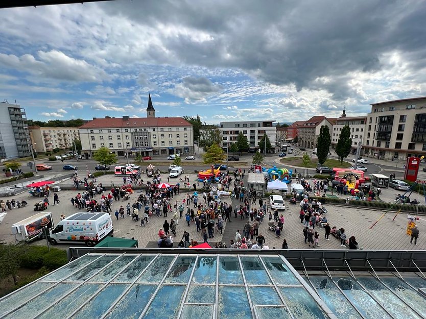 Das "Knax"-Kinderfest wurde gestern wieder auf dem Parkplatzd der Kreissparkasse gefeiert (Foto: Kreissparkasse Nordhausen)