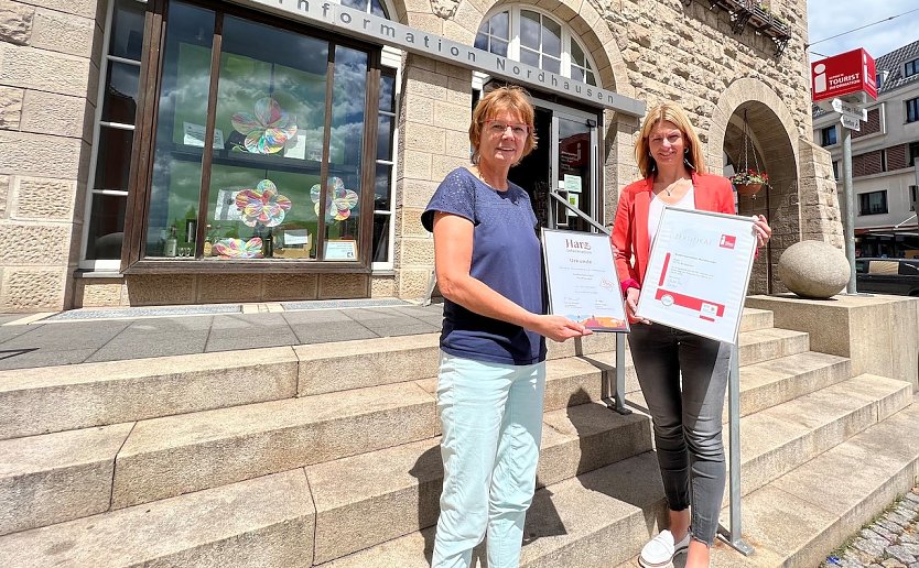 Zertifizierung der Stadtinfo (Foto: Stadtverwaltung Nordhausen)