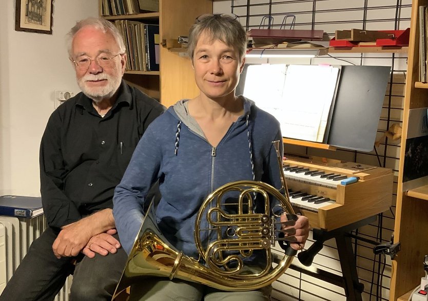 Christine Heimrich und ihr Kirchenmusikdirektor Richard Lah aus Bayreuth (Foto: Evangelischer Kirchenkreis Südharz)