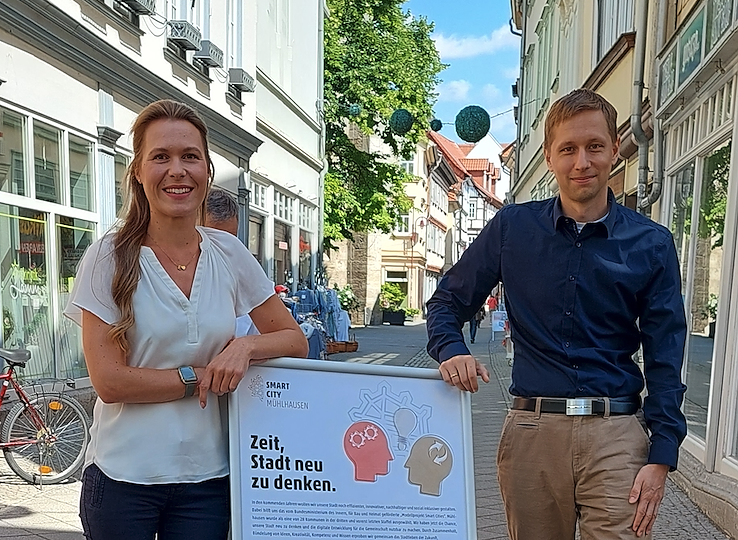 Das "Smart-City" Team - Kay Freytag und Anja Grabe (Foto: A. Pfannstiel)