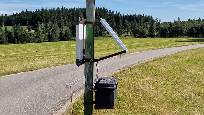 Moderne Weidehaltung. Solarenergie für den Weidezaun (Foto: nnz)