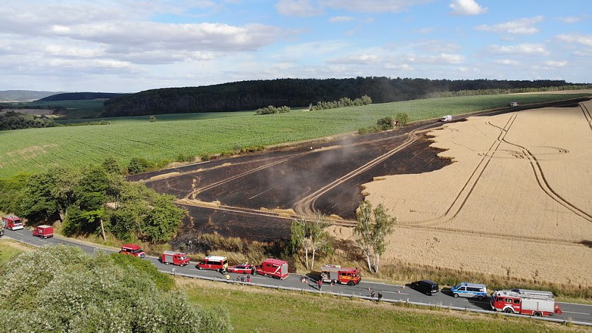 Feldbrand im Kyffhäuserkreis (Foto: S. Dietzel)