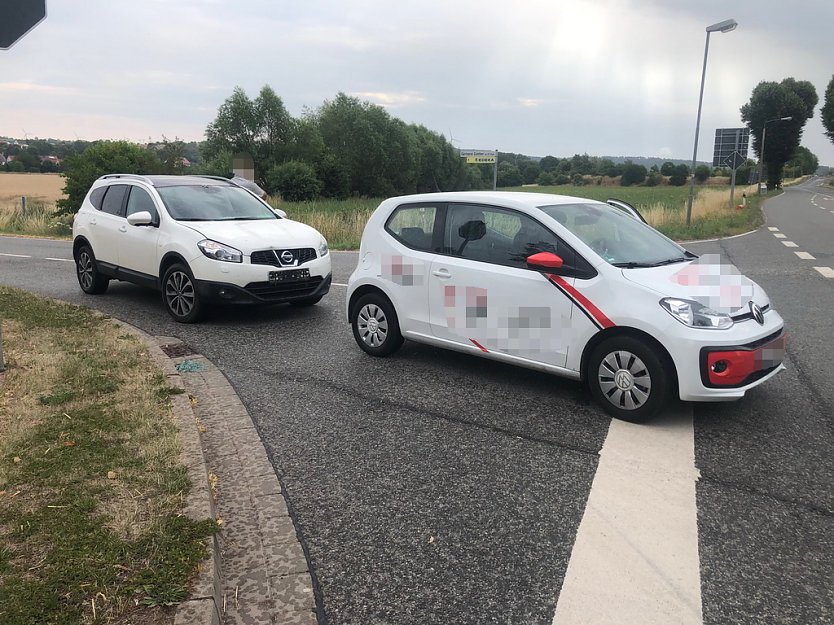 Auffahrunfall bei Kleinfurra (Foto: S. Dietzel)