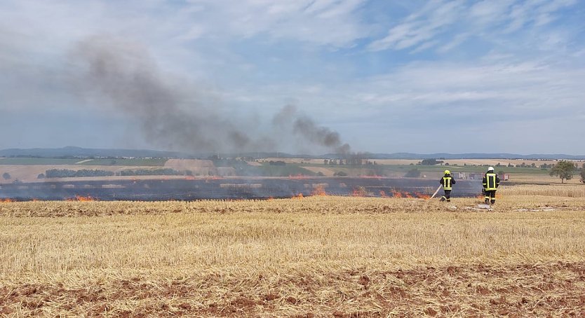 Flächenbrand bei Trebra (Foto: Feuerwehr Lipprechterode/Silvio Dietzel)