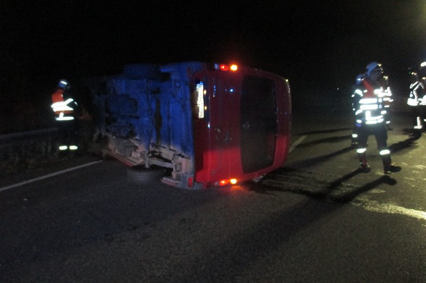 Unfallwagen heute Morgen (Foto: Autobahnpolizei)