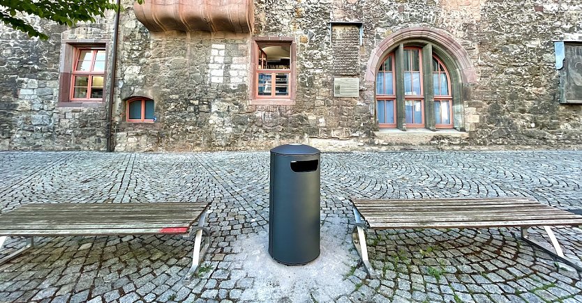 Neue Papierkörbe in Nordhausen (Foto: Stadtverwaltung Nordhausen)