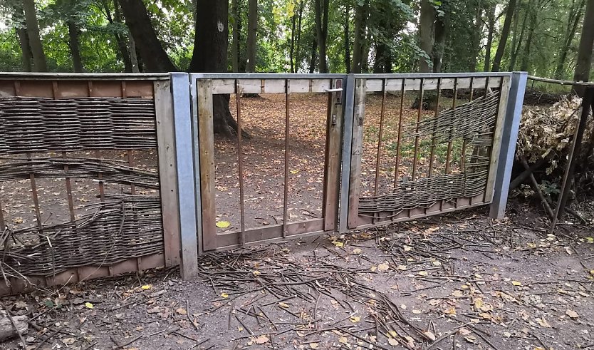 Zerstörung am Hundepark in Nordhausen Ost (Foto: privat)