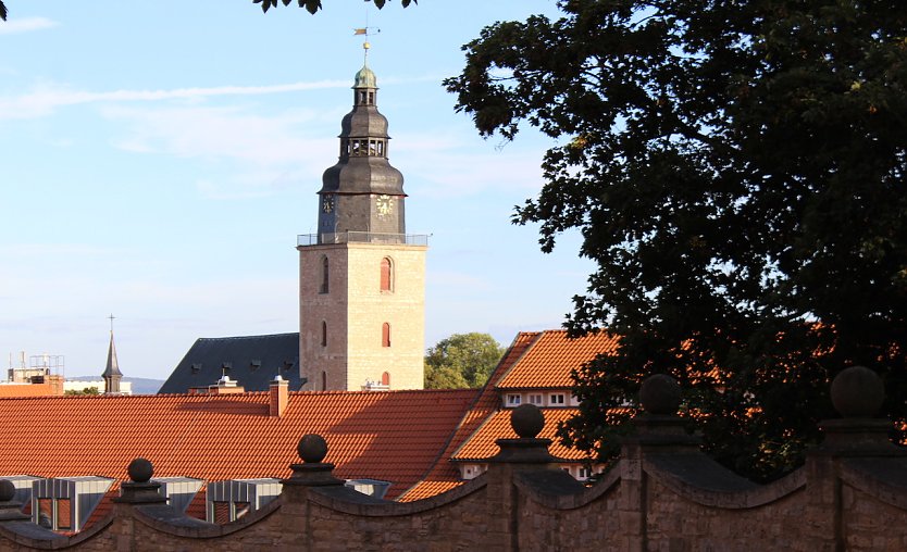 Blick vom Sondershäuser Schloss auf die Trinitatiskirche  (Foto: Eva Maria Wiegand)