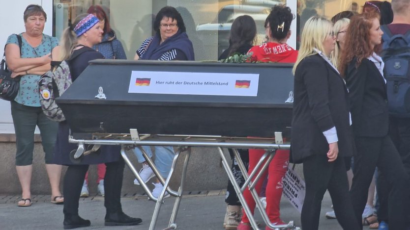 Protest in Nordhausen (Foto: nnz)