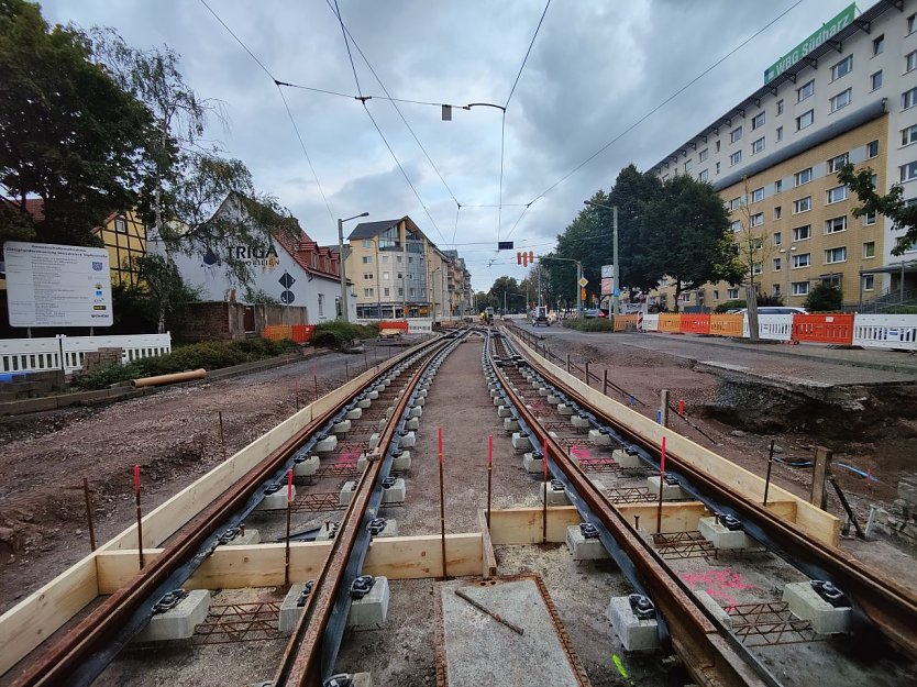 Baustelle in der Töpferstraße (Foto: Peter Blei)