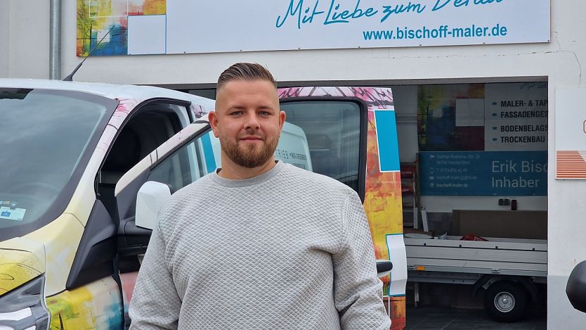 Erik Bischoff am Standort in der Freiherr-vom-Stein-Straße (Foto: NUV)