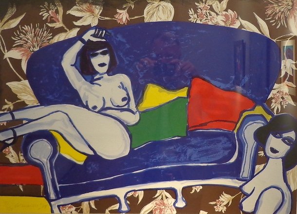 Enthält viel blau: Corneille Gemälde "Frau auf dem Sofa" (Foto: HG Backhaus)