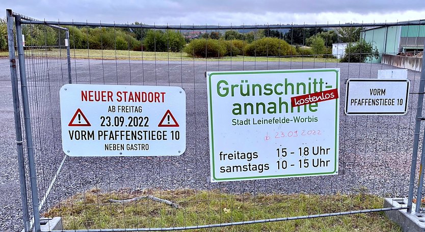 Neue Standort für Grünabfall (Foto: R.Weißbach)