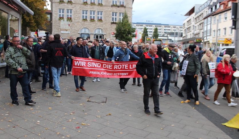 Protestzug in Nordhausen am vergangenen Montag (Foto: oas)