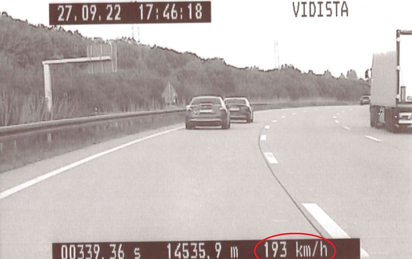 Das Beweisfoto (Foto: Autobahnpolizei)