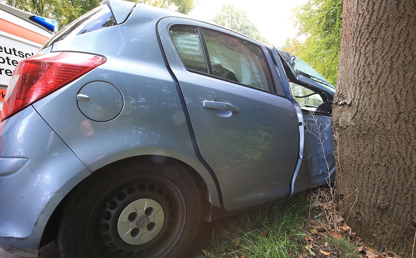 Unfall auf der L1033 zwischen Toba und Dietenborn (Foto: S. Dietzel)