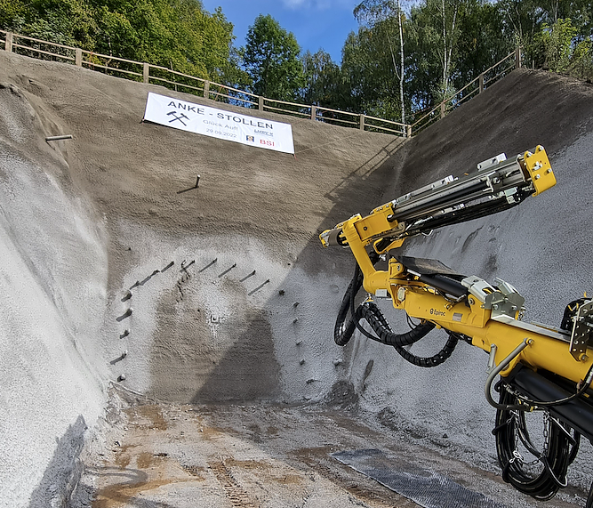 Anschlag am Anke-Stollen  (Foto: Schachtbau Gruppe/ Linda Erbsmehl)