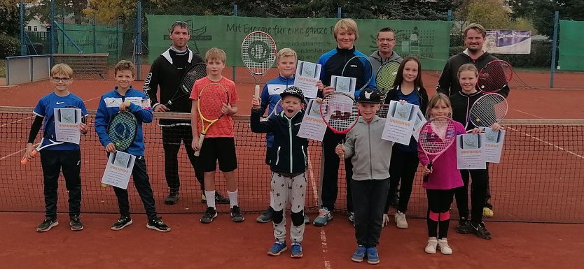 Nachwuchsspieler beim Tennisverein Blau-Weiß Sondershausen  (Foto: Marcel Fromm)