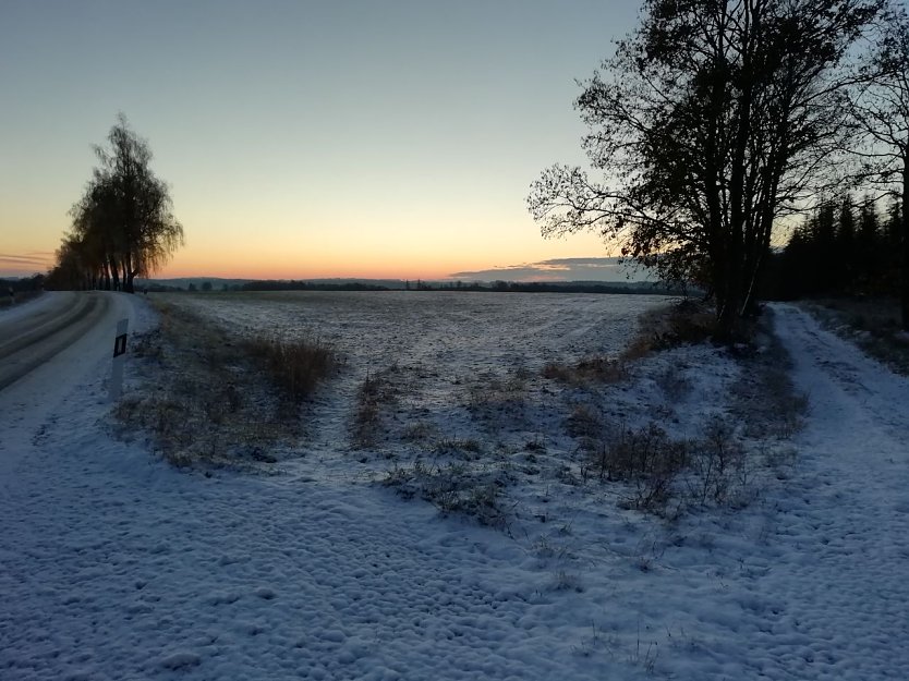 Auf Sophienhof hat der Winter bereits gestern Einzug gehalten (Foto: W. Jörgens)