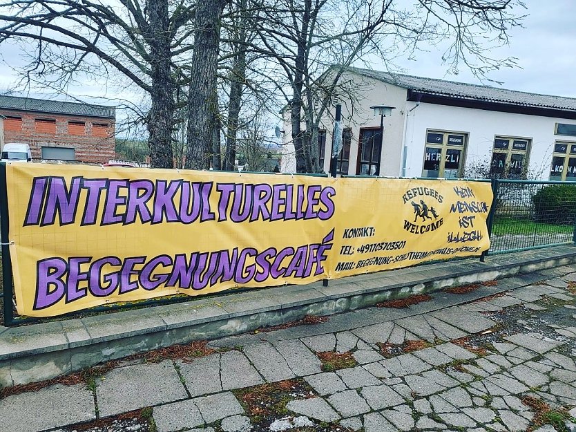 Dieses Banner wurde in Schlotheim von Unbekannten entwendet (Foto: Landespolizeiinspektion Nordhausen)