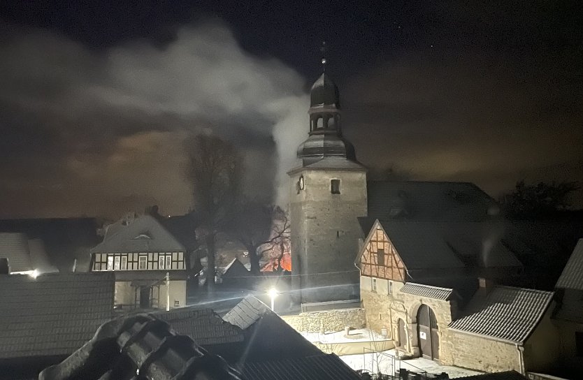 Brand in Niederbösa (Foto: Chris Landgraf)