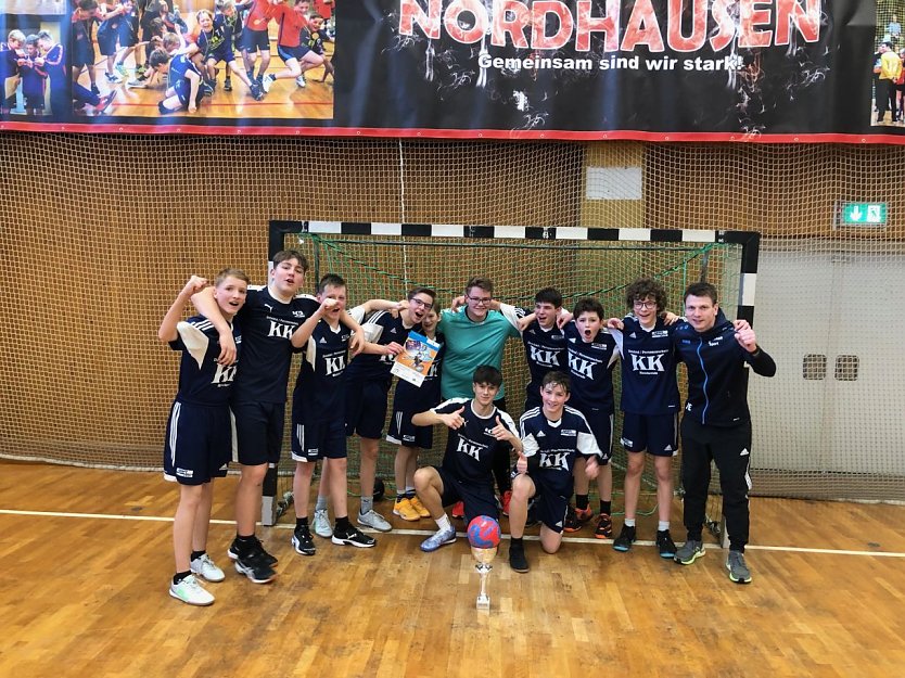 Die Bleicheröder Handballer vom Schillergymnasium haben sich ins Landesfinale gespielt (Foto: Johannes Eichhorn)