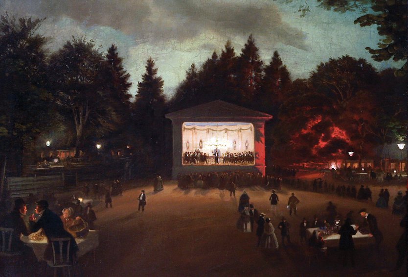  „Abendkonzert im Gehege  Erinnerung an den 20. Juli 1861.“ (Foto: H.Kneffel)