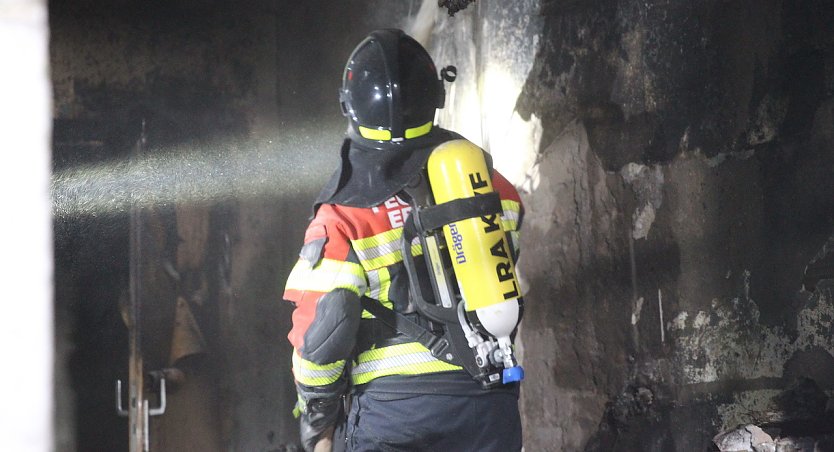 Zimmerbrand heute Morgen in Kleinbrüchter (Foto: S.Dietzel)