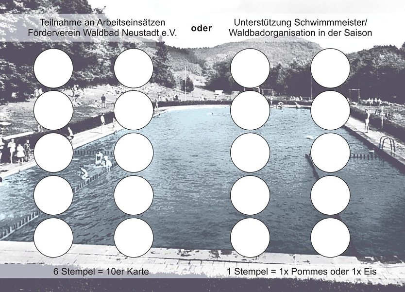 Stempelkarte für Kinder und Jugendliche (Foto: Förderverein Waldbad Neustadt)