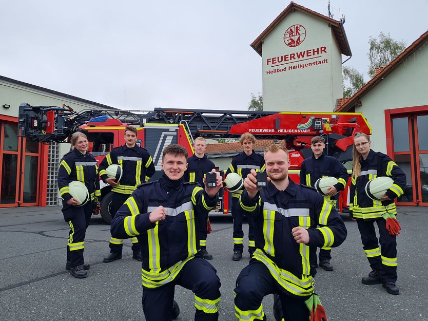 Acht neue Kameraden haben ihre Grundausbildung abgeschlossen (Foto: Feuerwehr Heiligenstadt)