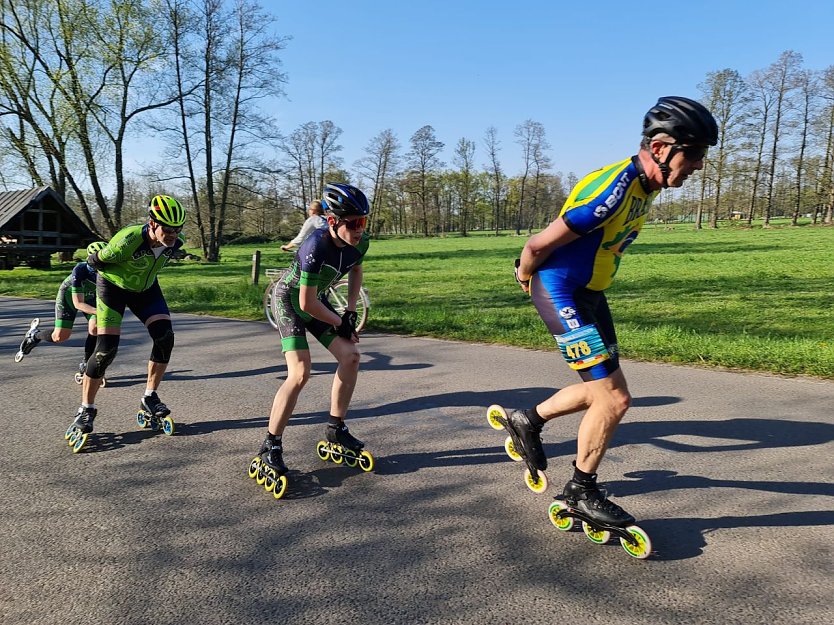 Nordhäuser Speedskater auf der Strecke (Foto: Jens-Uwe Krebs)