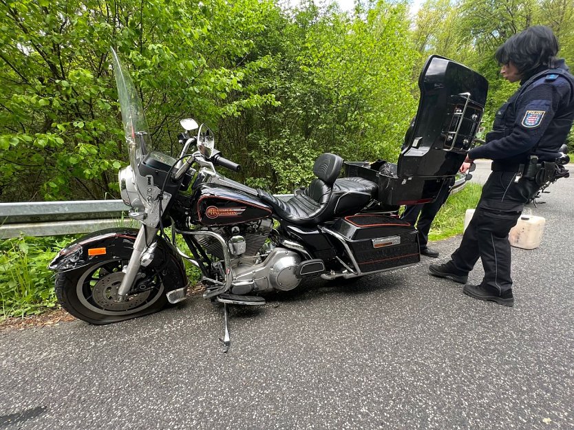 Schwerer Motorradunfall bei Bendeleben (Foto: S. Dietzel)