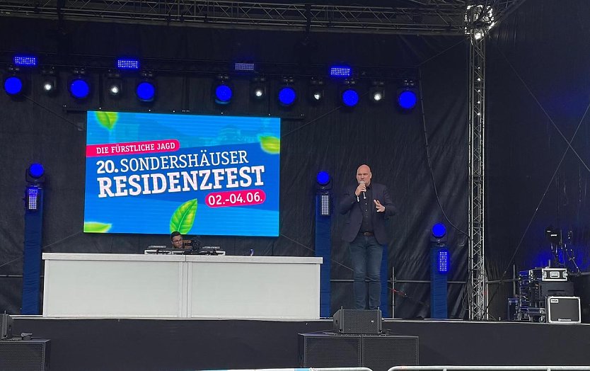 Bürgermeister der Stadt Sondershausen bei der Eröffnung des 20. Residenzfestes in Sondershausen (Foto: J. Skara)