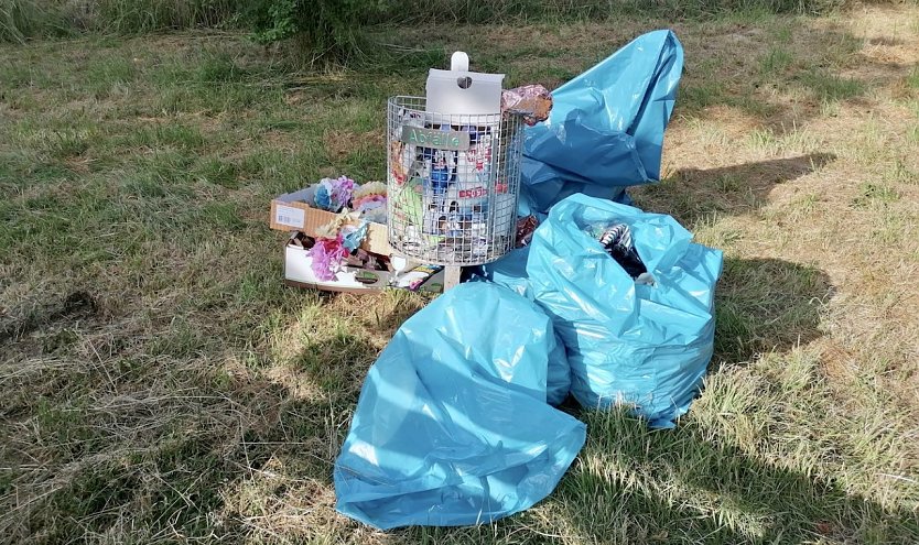 Illegale Müllabladung in Worbis (Foto: R.Weißbach)