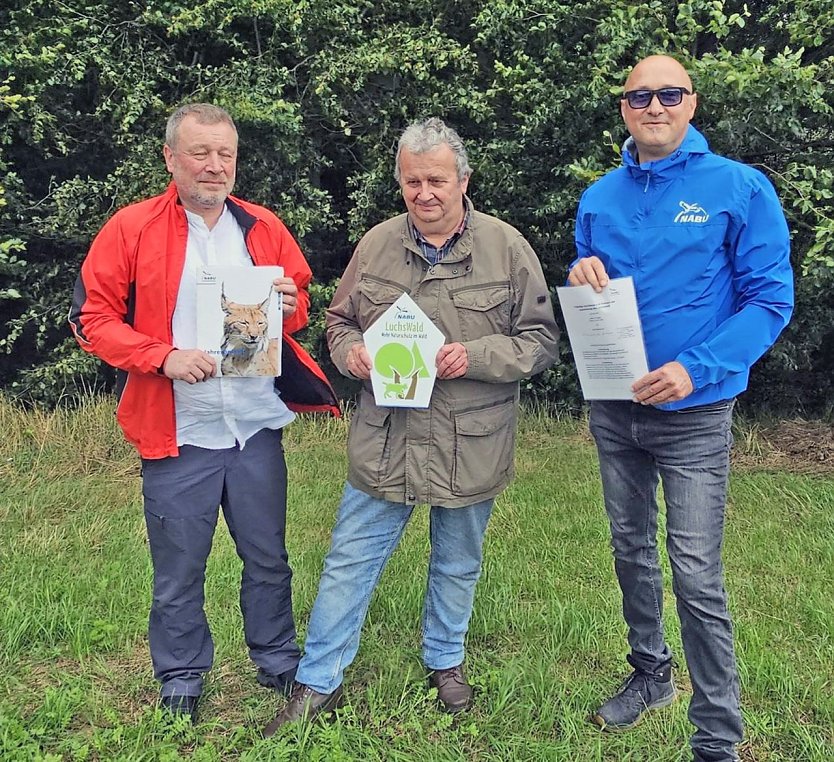 v.l.: Hubertus Iffland, Lothar Wandt und Silvester Tamás (Foto: NABU)