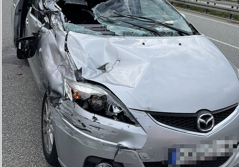 Unfall auf der A38 (Foto: Feuerwehr Breitenworbis/Silvio Dietzel)