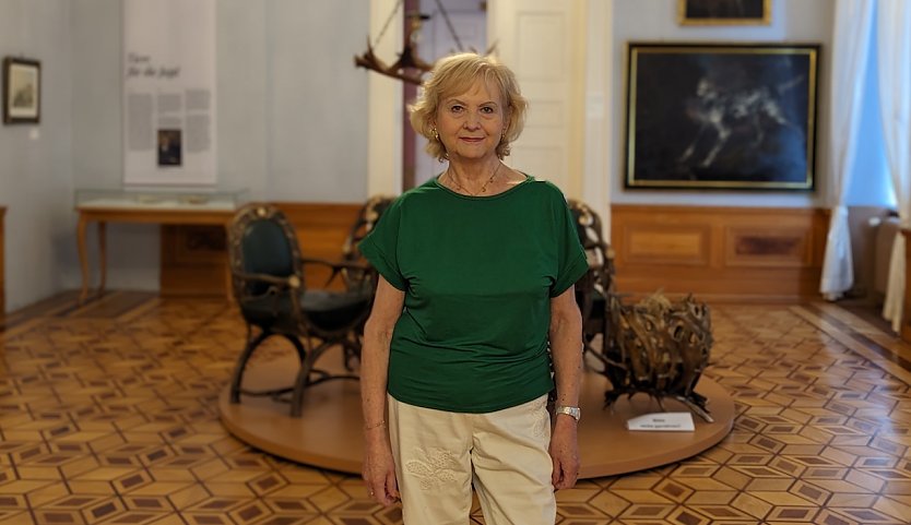 Hannelore Wahl ist eine ehrenamtliche Mitarbeiterin im Schlossmuseum Sondershausen  (Foto: Janine Skara)
