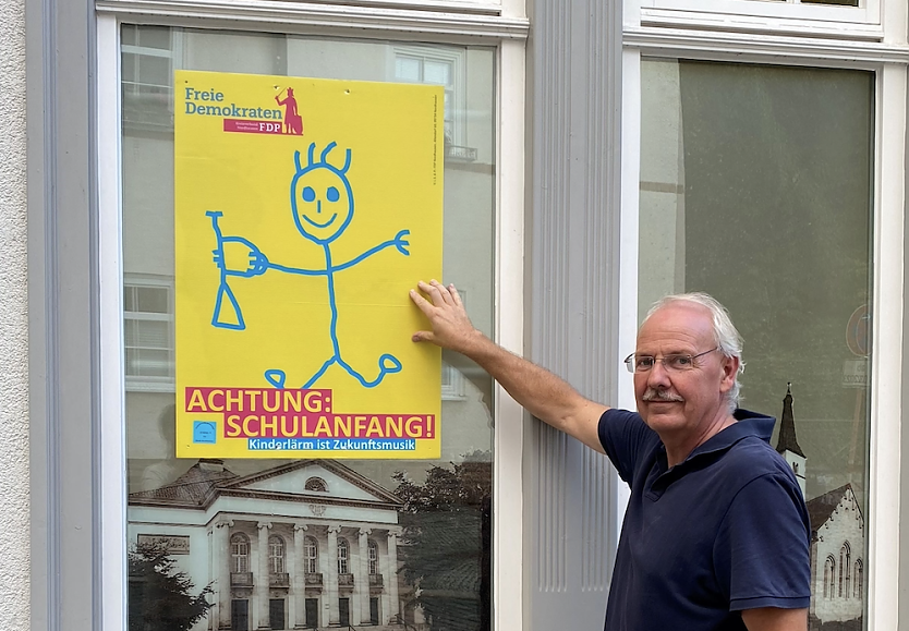 Pünktlich zum Schulstart hat die FDP wieder ihre Plakataktion begonnen (Foto: FDP Nordhausen)