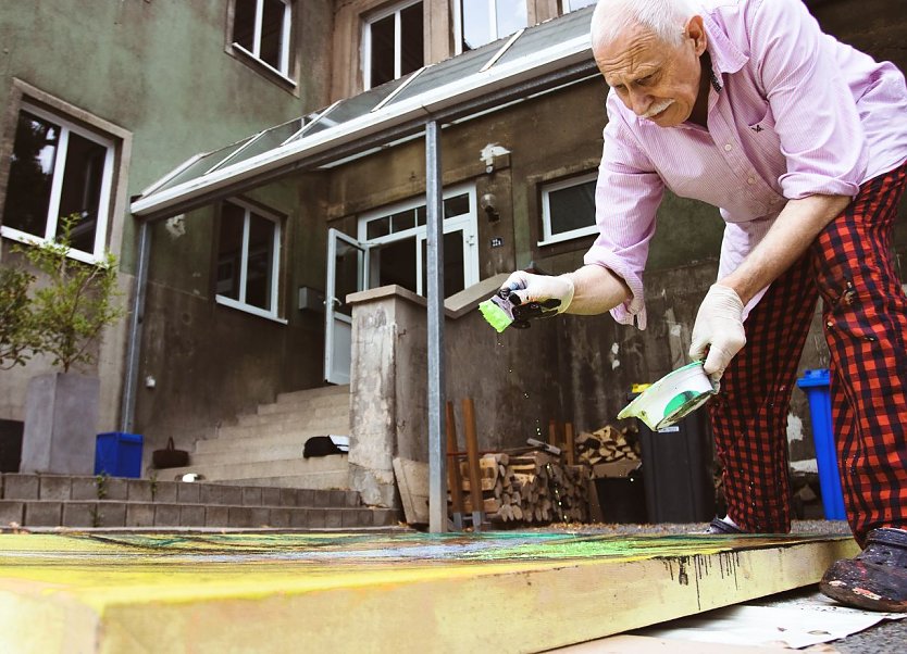 Gerd Mackensen bei der Arbeit in Sondershausen (Foto: privat)