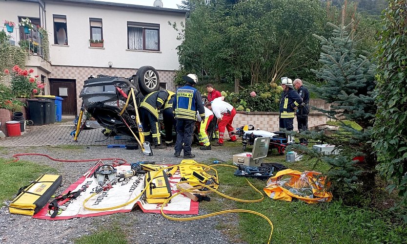 Folgenschwerer Unfall in Sondershausen (Foto: S. Dietzel)