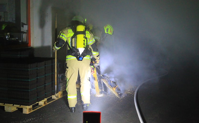 Brand in der Schachtstraße in Sondershausen (Foto: S. Dietzel)