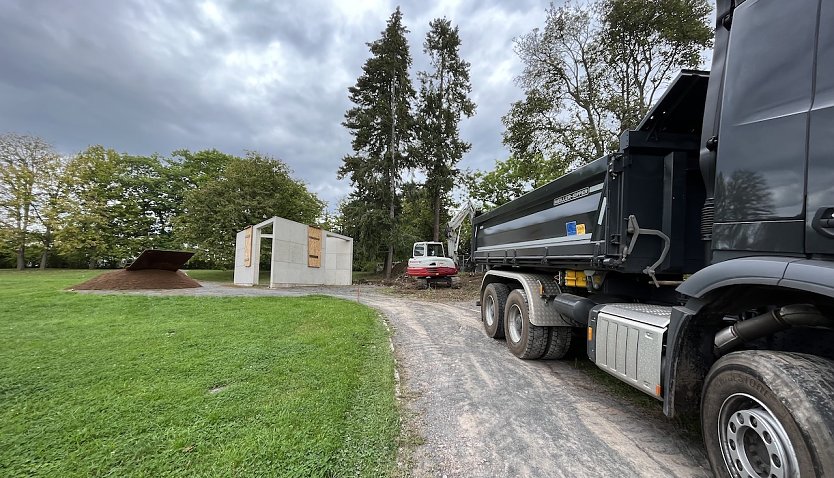  Tiefbauarbeiten auf dem Ehrenfriedhof (Foto: Stadtverwaltung Nordhausen)