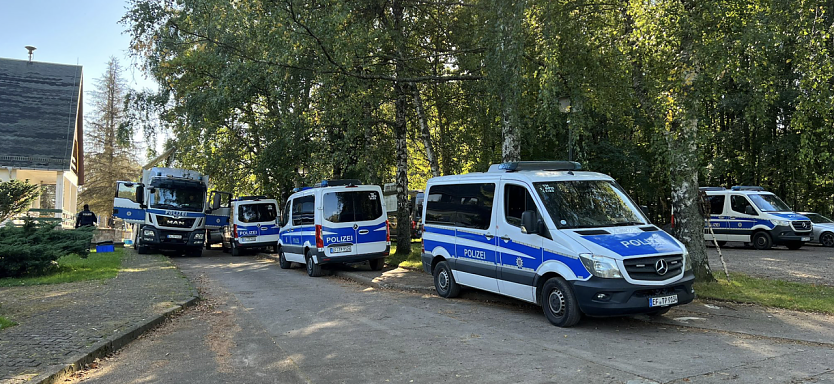 Polizeieinsatz am Hufhaus (Foto: S. Dietzel)