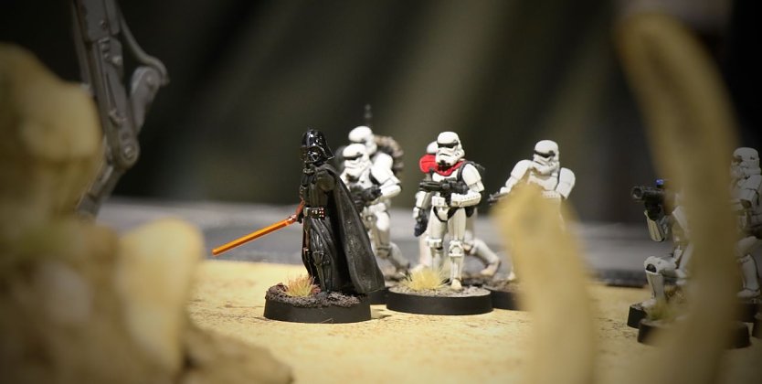 Darth Vader en miniature - im Clubhaus traten heute die Sternenkrieger gegeneinander an (Foto: agl)