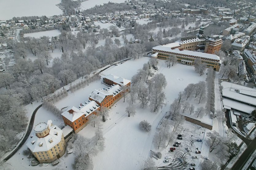 Schloss und Park Sondershausen im Schnee (Foto: STSG, Manuel Mucha)