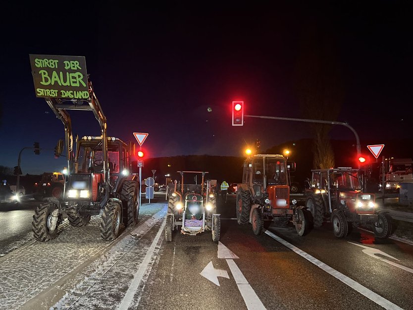 Protestaktion am Montag startete schon in der Nacht (Foto: s.Dietzel)